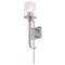 Nuvo Terrace 1-Light Wall Sconce Polished Nickel Crackle Glass 60/7747 - alternate 5